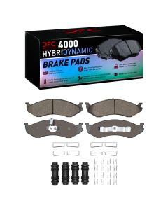 DFC 90-06 Jeep Grand Wagoneer Front 4000 HybriDynamic Brake Pads and Hardware Kit - 4000-0477-01