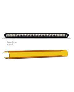 Borne Off-Road Light Bar Cover Single Row 20in Amber - BNLT-COV-SS20YL