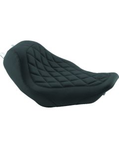 Mustang 08-21 Harley Electra Glide Std,Rd Glide,Rd King,Str Glide Solo Seat Diamond Stitch -Brown - 76735