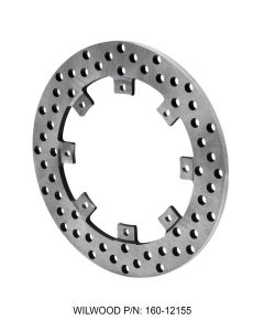 Wilwood Rotor-SuperAlloy-Rear Drag-Drilled 11.44 x .350 - 8 on 7.00in - 160-12155