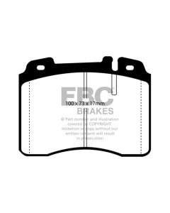 EBC 92-96 Ferrari 512TR 5.0 Yellowstuff Front Brake Pads - DP4927R