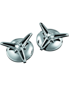 Chrome Knock-Off Center Caps for Trikes - Kuryakyn 1243
