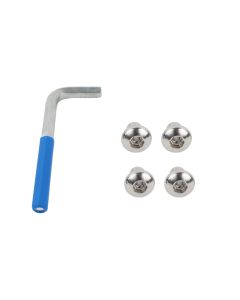 Kentrol 07-18 Jeep Wrangler JK OEM Anti-Theft Door Nuts 2 Door - Polished Silver - 30713