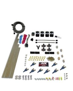 Nitrous Express 8 Cyl Piranha Direct Port 4 Solenoids Nitrous Kit (200-500HP EFI Jets) w/No Bottle - 80001EFI-00
