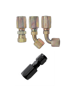 Fragola -6AN Straight Hose End - Power Steering - 250106