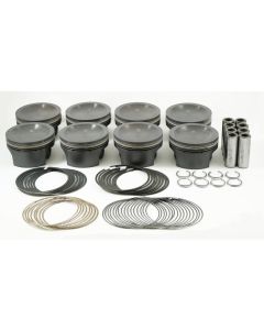 Mahle MS Piston Set Ford 283ci 3.571in Bore 3.543in Stroke 5.933in Rod .866 Pin 0cc 12 CR Set of 8 - 930256272