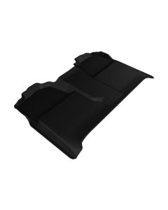 3D MAXpider 2007-2013 Chevrolet Silverado Crew Cab Kagu 2nd Row Floormats - Black - L1CH04721509