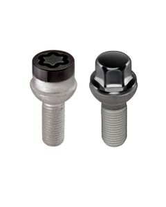 McGard 5 Lug Hex Install Kit w/Locks (Radius Seat Bolt) M14X1.5 / 17mm Hex / 27.5mm Shank L. - Black - 68174BK