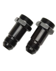 Russell Performance -8 AN Carb Adapter Fittings (2 pcs.) (Black) - 640213