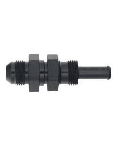 DeatschWerks 8AN Male Flare to Straight 3/8in Single Hose Barb - Anodized Matte Black - 6-02-0740-B