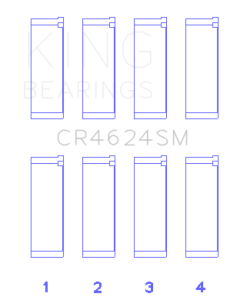 King Engine Bearings Hyundai G4KE / G4KC (Size +0.5) Rod Bearings (Set of 4) - CR4624SM0.5