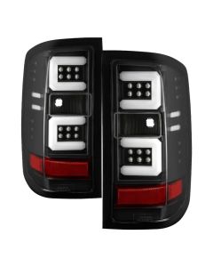 Spyder 16-18 Chevy Silverado Light Bar LED Tail Lights - All Black ALT-YD-CS16-LED-B - 5085863