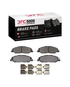 DFC 07-14 Ford Mustang Front 5000 Advanced Low Metallic Brake Pads and Hardware Kit - 1552-1463-01