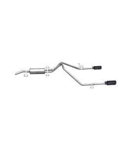 Gibson 11-18 Ram 1500 Big Horn 5.7L 2.25in Cat-Back Dual Split Exhaust - Black Elite - 66565B