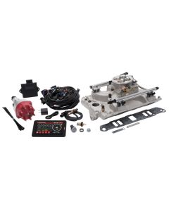 Edelbrock Pro Flo 4 Fuel Injection Kit Seq Port Pontiac 326-455 ci 550 Max HP 2 LbHr Injectors Satin - 35970