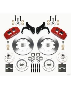 Wilwood Dynapro 6 Front Hub Kit 12.19in Red 69-70 Impala Drum/Disc 69-82 Vette - 140-12946-R