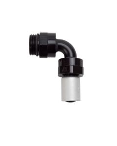 Russell Performance -8 SAE Port Male to -8 AN Hose 90 Degree Crimp On Hose End - Black Anodized - 610840