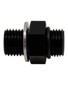 DeatschWerks 8AN ORB Male to M18 X 1.5 Metric Male (Incl O-Ring and Washer) - Anodized Matte Black - 6-02-0612-B