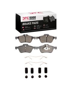 DFC 02-08 Mini Cooper (Excl Clubman) Front 5000 Advanced Low Metallic Brake Pads and Hardware Kit - 1551-0939-01