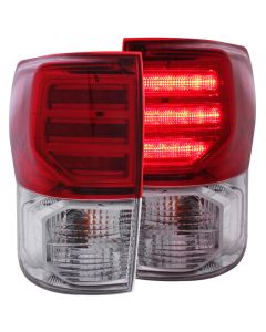 ANZO 2007-2013 Toyota Tundra LED Taillights Red/Clear G2 - 311204