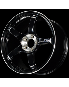 Advan TC-4 SE 17x8.0 / +45 Offset / 5-114.3 / 73mm Bore / Racing Gloss Black & Diamond Cut - YADS7G45EBF