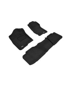 3D Maxpider 07-14 Chevrolet Tahoe With Bench 2nd Row Elegant 1st 2nd Row - Floor Mat Set (Black) - L1CH04904709