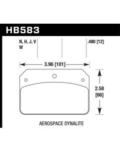 Hawk HP+ Aerospace Dynalite w/ 0.218in Hole Brake Pads - HB583N.480