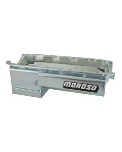 Moroso Chevrolet Big Block Mark IV Drag Race Baffled Power Pouch Wet Sump 7qt 8in Steel Oil Pan - 21048