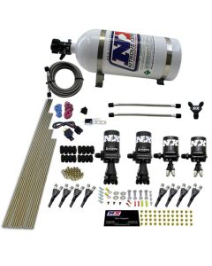 Nitrous Express 8 Cyl Shark Direct Port 4 Solenoids Nitrous Kit (200-600HP) w/10lb Bottle - 90506-10