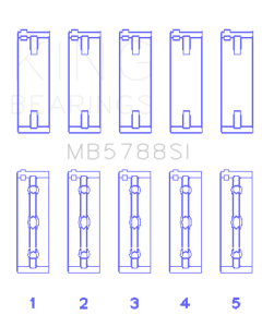 King Engine Bearings Suzuki J24B (Size +0.25mm) Main Bearing Set - MB5788SI0.25