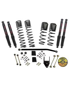 Skyjacker 2018 Jeep Wrangler Rubicon (JL) 2DR 3.5in Suspension Lift Kit w/Black Max Shocks - JL35RBPBLT