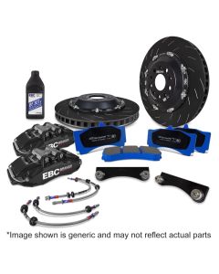 EBC Racing 09-18 Audi A6 2.0T Black Apollo-6 Calipers 380mm Rotors Front Big Brake Kit - BBK053BLK-1