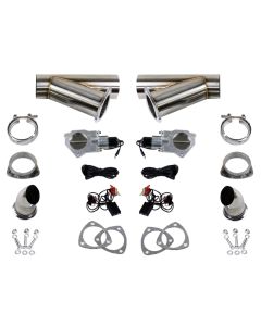 Granatelli 2.25in Stainless Steel Electronic Dual Exhaust Cutout - 307522D