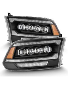 NOVA-Series LED Projector Headlights Black Dodge Ram 2009-2018 AlphaRex- ALPH-880555