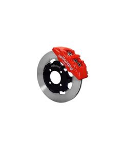 Wilwood Forged Narrow Superlite 4R Big Brake Rear Parking Brake Kit - Slotted Rotor - Red - Ford Fie