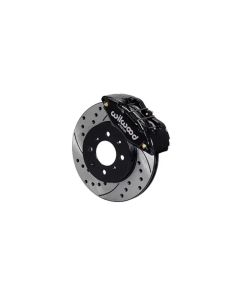 Wilwood Forged DPHA Front Caliper and Rotor Kit - Drilled and Slotted Rotor - Black - Honda/Acura- W
