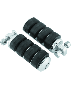 Chrome ISO Pegs with Male Adapter - Kuryakyn 8002 Pair