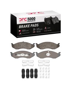 DFC 90-06 Jeep Comanche Front 5000 Advanced Semi Metallic Brake Pads and Hardware Kit - 1551-0477-01