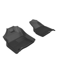 3D MAXpider 2012-2020 Dodge Ram 1500 Reg/Quad 2500/3500 Reg Kagu 1st Row Floormat - Black - L1DG01911509