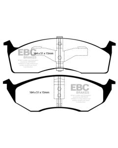 EBC 96-00 Chrysler Town & Country 3.3 (15in Wheels) Greenstuff Front Brake Pads - DP61065