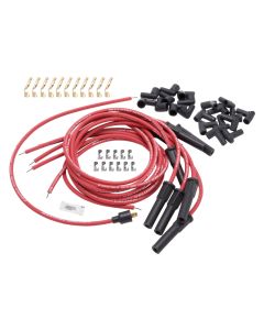 Edelbrock Spark Plug Wire Set Universal Flex Boots 50 Ohm Resistance 8 65mm Red Wire (Set of 9) - 22710