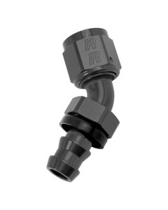 Russell Performance -6 AN Twist-Lok 45 Degree Hose End (Black) - 624083
