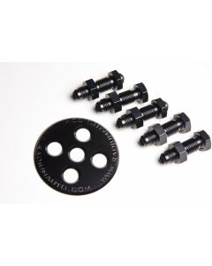 Radium Engineering Fuel Surge Tank 6AN Bulkhead Plate w/ Fittings and Nuts - 20-0128-01