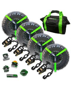 Rhino USA Lasso Straps; Basket Straps - Green - LASSO-STRAPS-GRN