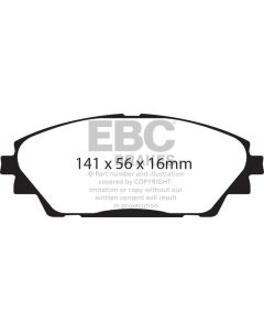 EBC 14+ Mazda 3 2.0 (Japan Build) Ultimax2 Front Brake Pads - UD1728