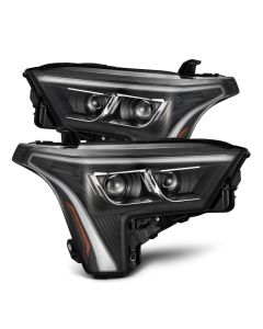 AlphaRex 22-23 Toyota Tundra LUXX-Series Headlights Black w/White DRL - Req 810029 OR 810030 - 880864