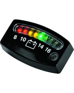 Universal Black LED Battery Gauge - Kuryakyn 4218