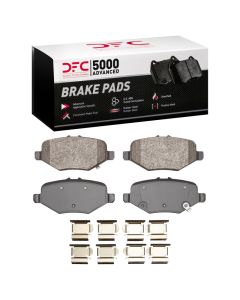 DFC 13-19 Ford Police Interceptor Sedan Rear 5000 Advanced Semi Metallic Brake Pads and Hardware Kit - 1552-1612-01