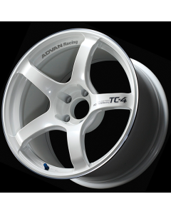 Advan TC4 16x8.0 / +38 Offset / 4x100 / 73mm Bore / Racing White Metallic and Ring - YAD6G38AWMR