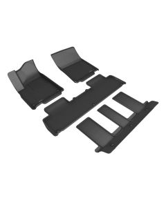 3D MAXider 22-24 RIVIAN R1S Kagu Black Floor Mat - Row 1/2/3 - L1RI00501509